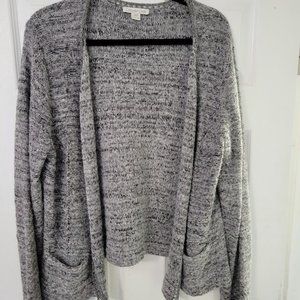 Coldwater Creek open front gray marl‎ cardigan Size L